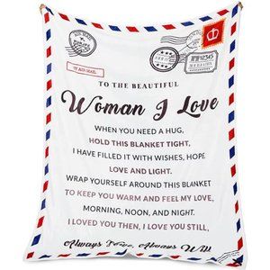 Valentines Day Gifts for Her, 70" x 55" Light Throw Blanket, Women Gifts